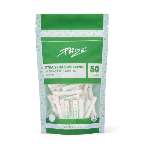 Purize Aktivkohlefilter - Xtra Slim Size Long - 50 Stück