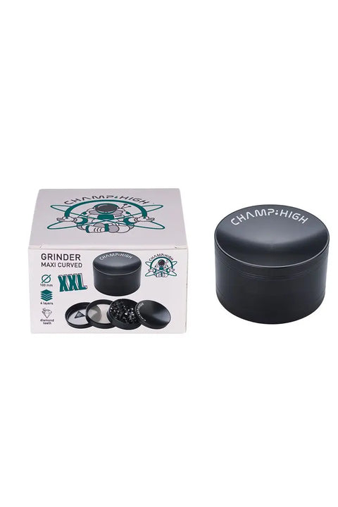 Grinder XXL - 4 Lagig - Schwarz - Curved