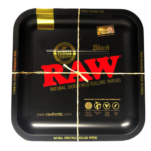 Rolling Tray Small Square - RAW Black