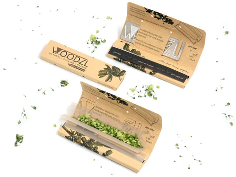 Woodzl Hemp Supreme – King Size Slim Longpapers mit Drehunterlage (ohne Tips)