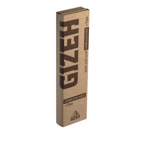 Gizeh Unbleached - King Size Slim Papers mit Tips