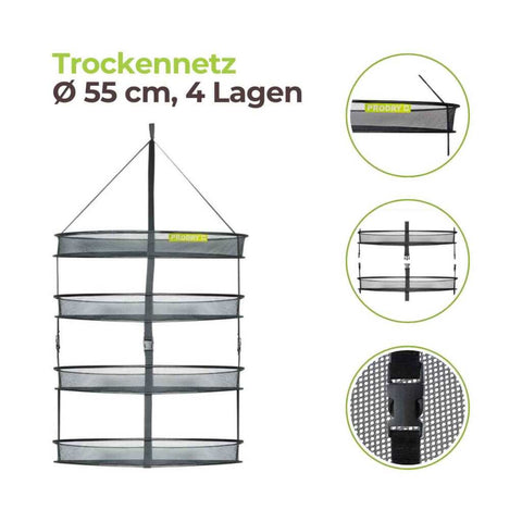 Trockennetz PRODRY 55 (Ø 55 cm, 4 Lagen)