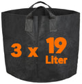 3x19 Liter Growbag