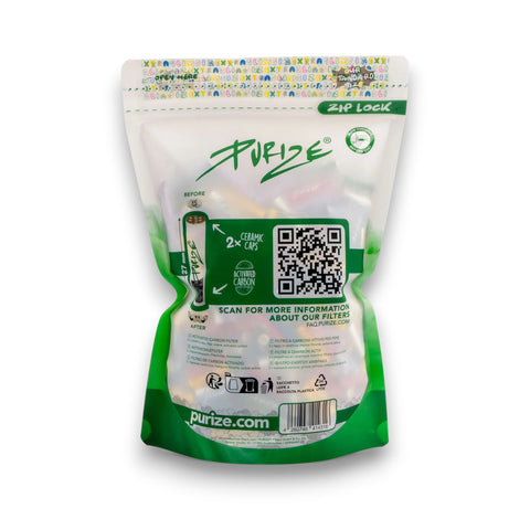 Purize Aktivkohlefilter - 6mm Xtra Slim Size - 500 Stück - Farbmix