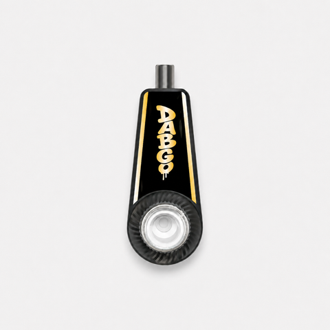 DabGo kompakter Dabbing Pen mit Keramik-Heizkammer, Glasmundstück und 1000 mAh Akku in schwarzem Design