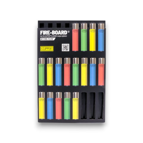 FIRE-BOARD 24 – Sammel-Board für 24 Clipper Feuerzeuge