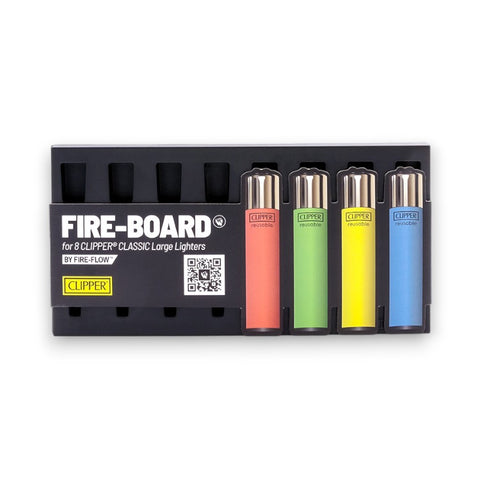 FIRE-BOARD 8 – Sammel-Board für 8 Clipper Feuerzeuge