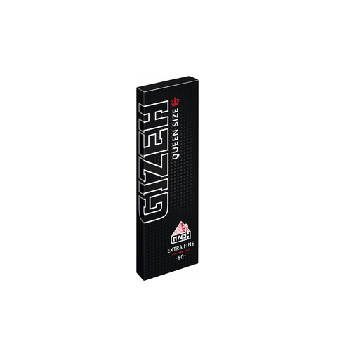 GIZEH Black Queen Size 1¼ mit 50 Extra Fine Blättchen im Format 44 × 78 mm und Magnetverschluss