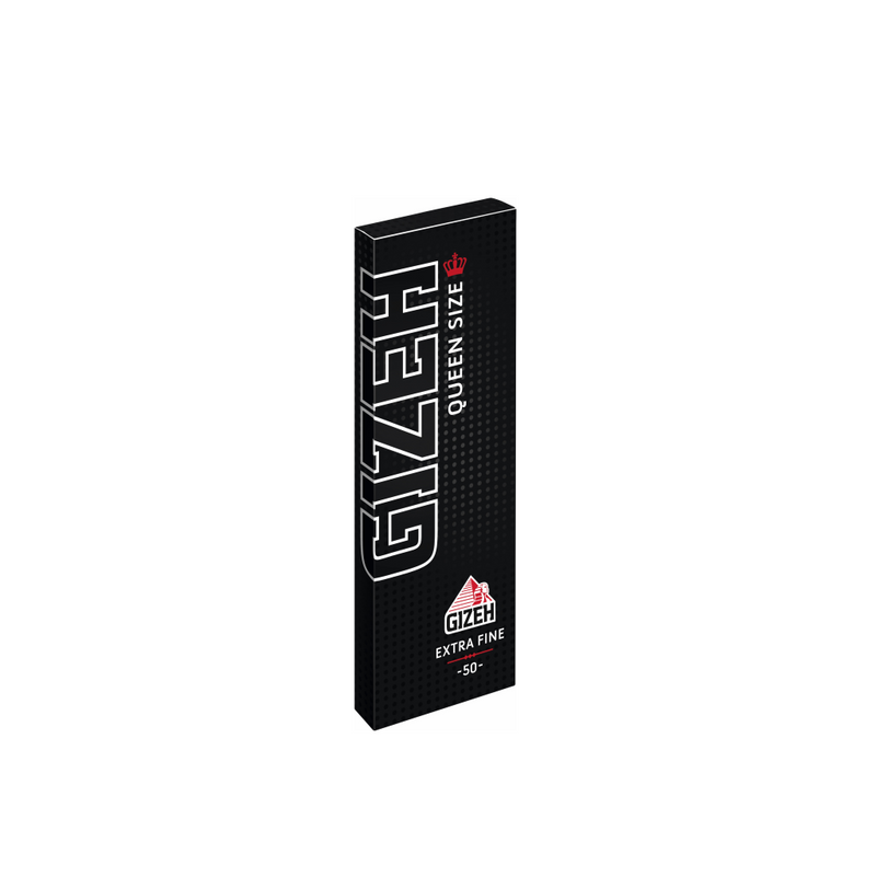 GIZEH Black Queen Size 1¼ mit 50 Extra Fine Blättchen im Format 44 × 78 mm und Magnetverschluss