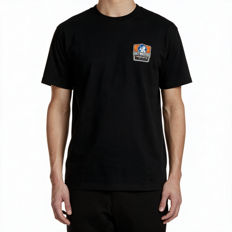 The Orange Spot - Get Wasted T-Shirt Black
