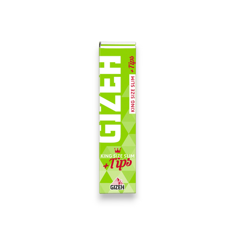 GIZEH King Size Slim Super Fine Papers mit 34 Blättchen, 34 Filtertips und Magnetverschluss
