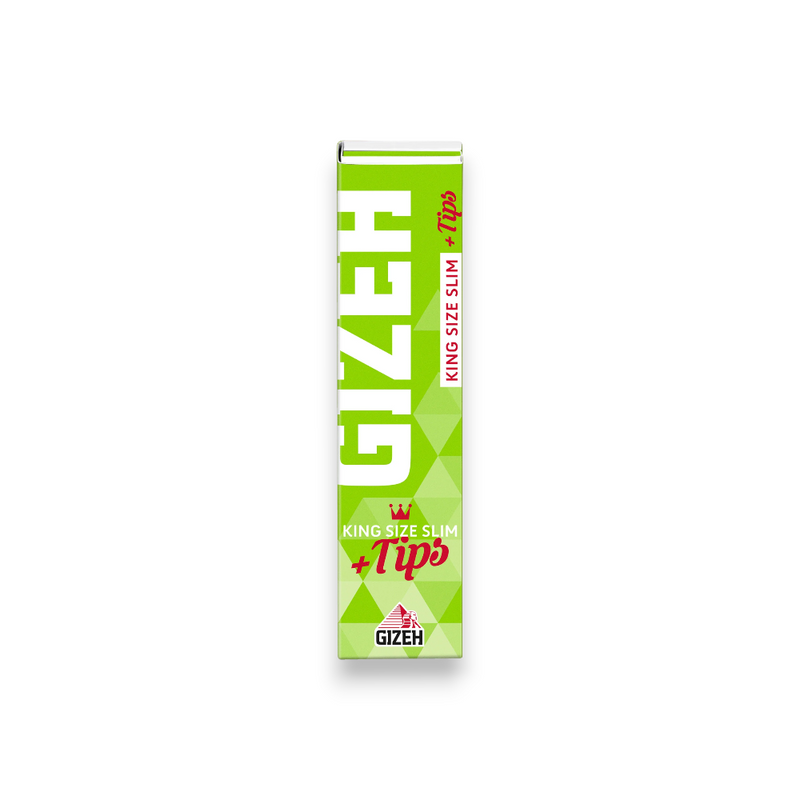 GIZEH King Size Slim Super Fine Papers mit 34 Blättchen, 34 Filtertips und Magnetverschluss