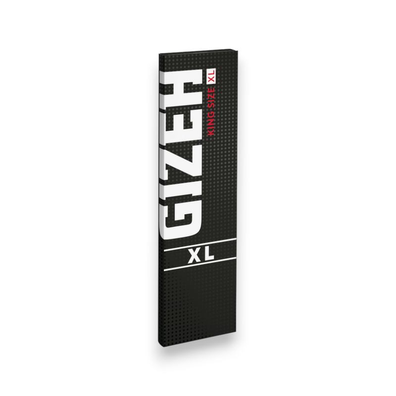 GIZEH Black King Size XL mit 34 Extra Fine Blättchen aus 14 g/m² Papier und Magnetverschluss