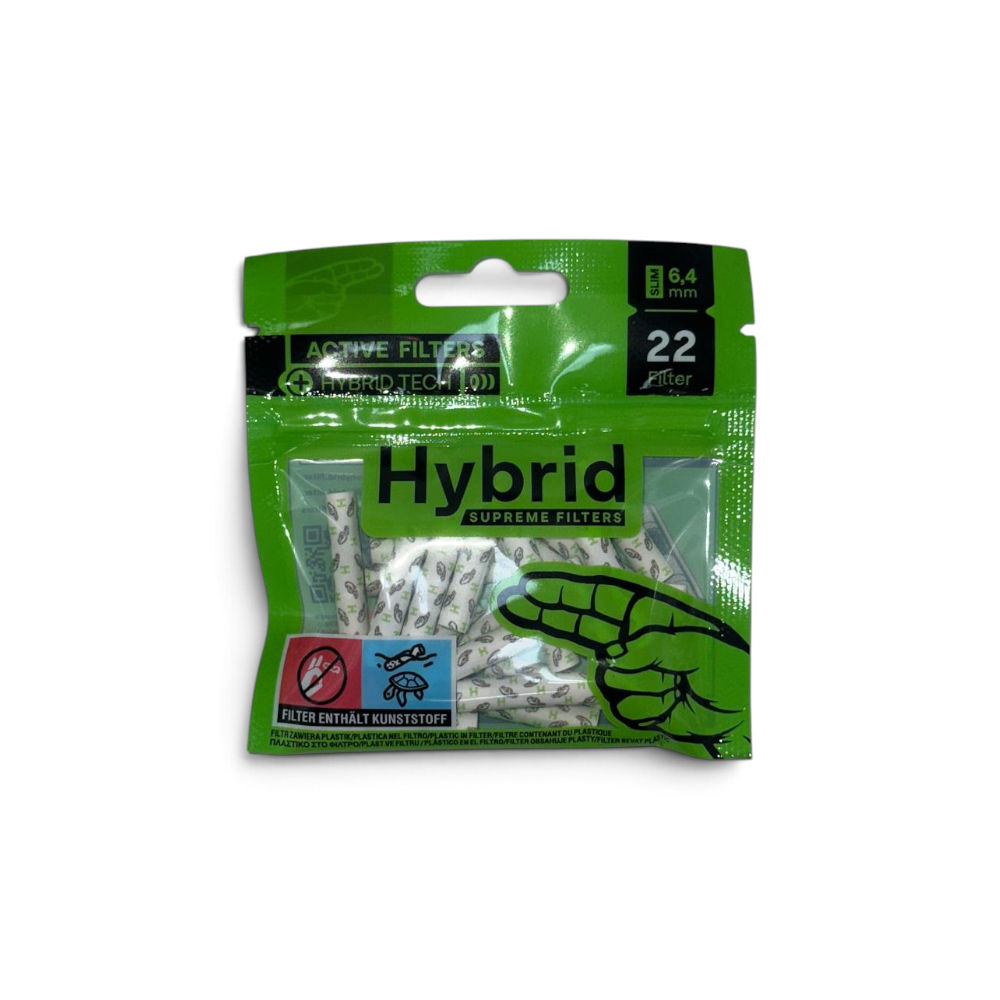 Hybrid Supreme Aktivkohlefilter 6,4 mm im 22er-Pack