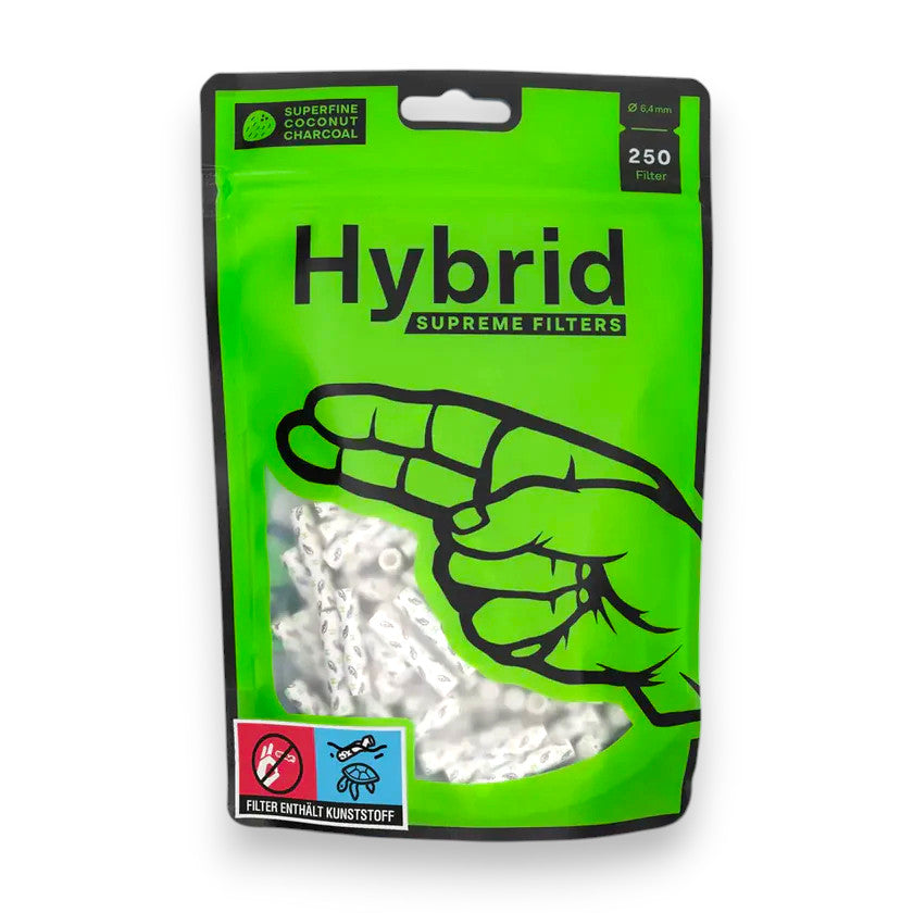 Hybrid Aktivkohlefilter - 6,4mm- Weiss - 250 Stück