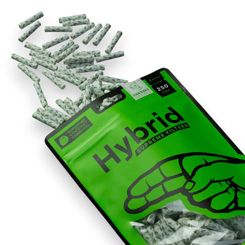 Hybrid Aktivkohlefilter - 6,4 mm - Weiss - 250 Stück