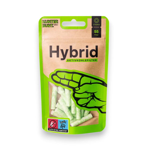 Hybrid Aktivkohlefilter - 6,4 mm - Grün - 55 Stück