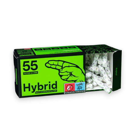 Hybrid Aktivkohlefilter - 6,4 mm - 55 Stück Box
