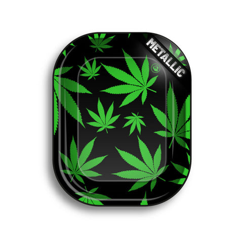 Rolling Tray Micro - Leaves Green Metallic