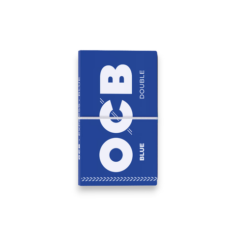 OCB Blue Short Double Blättchen mit 100 Blatt aus pflanzlichen Naturfasern und natürlichem Akaziengummi