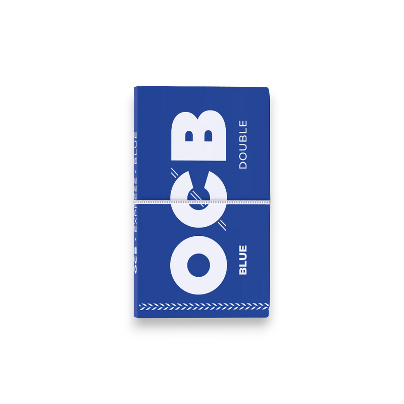 OCB Blue Short Double Blättchen mit 100 Blatt aus pflanzlichen Naturfasern und natürlichem Akaziengummi