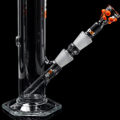Köpfchen der Orange Spot Bong #1 mit orangen Glaspunkten