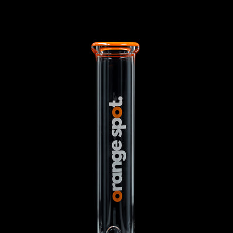 Köpfchen mit orangen Glaspunkten an der EHLE. Orange Spot Bong #4