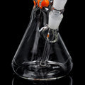 Orange Spot Beaker Bong #5 seitlich mit orangen Eiskerben