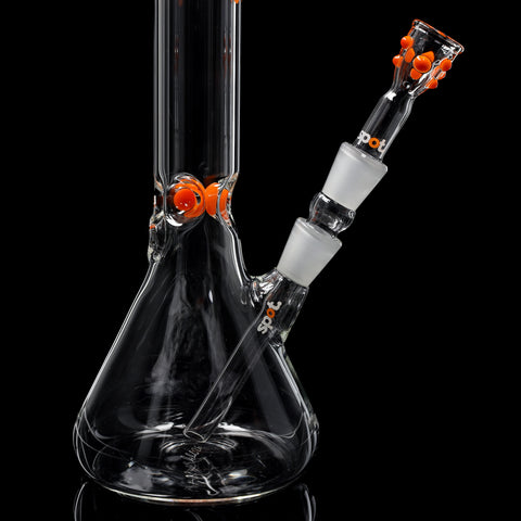 Breite Beaker-Basis der Orange Spot Bong #5 im Detail