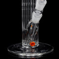 Orange Spot Rippenrohr Bong #6 seitlich mit Rundfuß