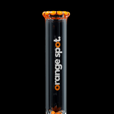 Oranger Rundfuß und Sonderlogo der EHLE. Orange Spot Bong #7