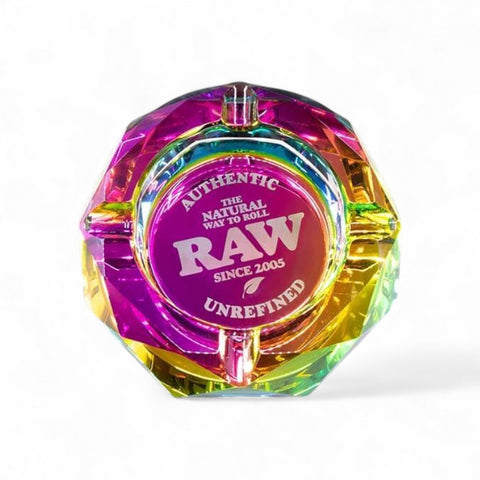 RAW Aschenbecher aus Kristallglas - Rainbow