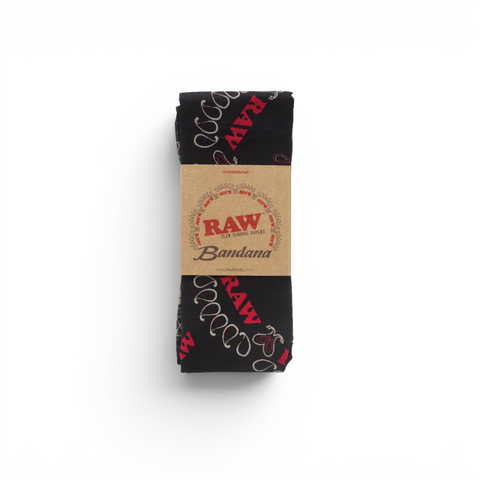 RAW Bandana in Schwarz mit klassischem Paisley-Muster und RAW Design