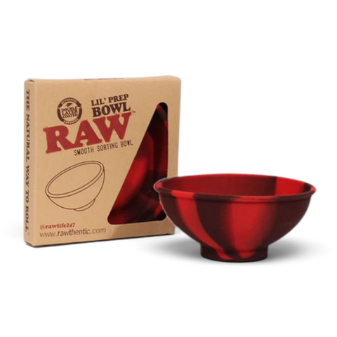 RAW Silikon Prep Bowl in Rot und Schwarz