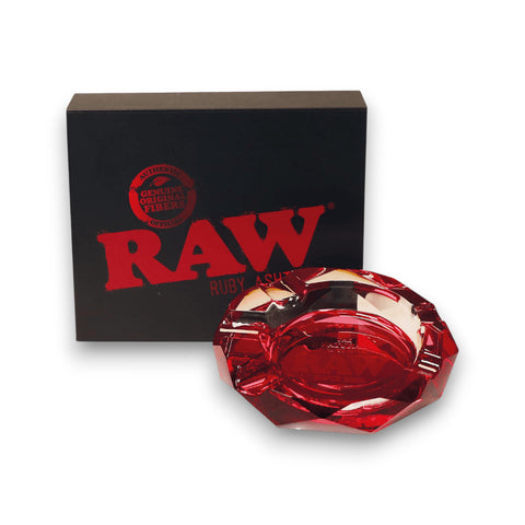 RAW Aschenbecher aus Kristallglas - Ruby