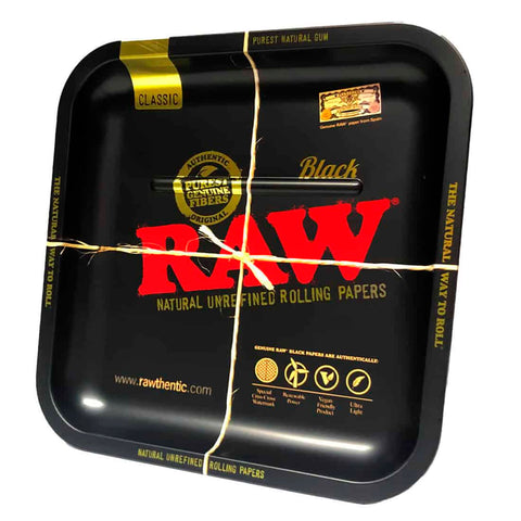 Rolling Tray Small Square - RAW Black