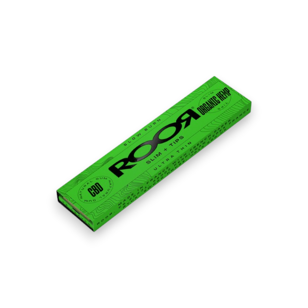 RooR Organic Hemp Slim Rolling Papers + Tips