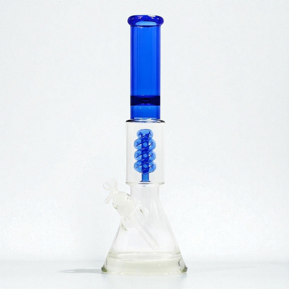 Perkulatorbong "Double Helix" - Ultrablue