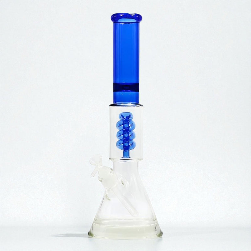 Perkulatorbong "Double Helix" - Ultrablue