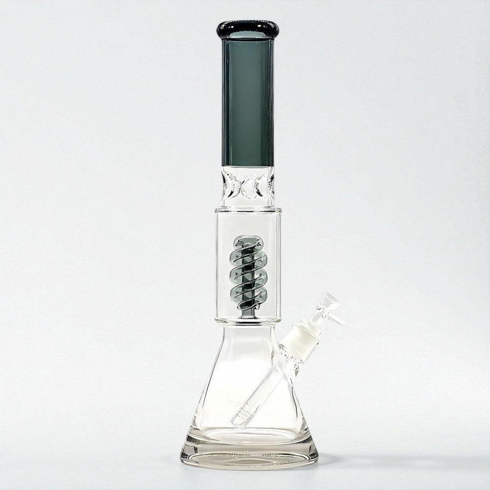 Perkulatorbong "Double Helix Spike" - Smoke