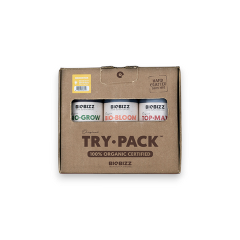 BioBizz Try-Pack Indoor mit Bio-Grow, Bio-Bloom und Top-Max für den biologischen Indoor-Anbau