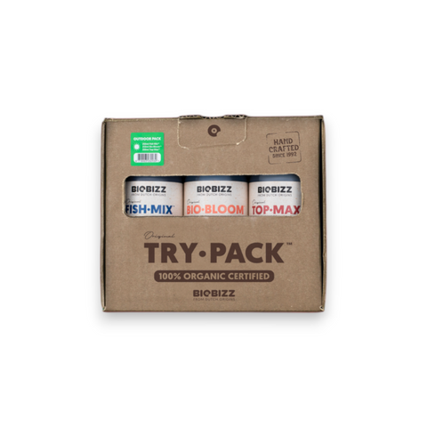 BioBizz Try-Pack Outdoor mit Fish-Mix, Bio-Bloom und Top-Max für den biologischen Outdoor-Anbau