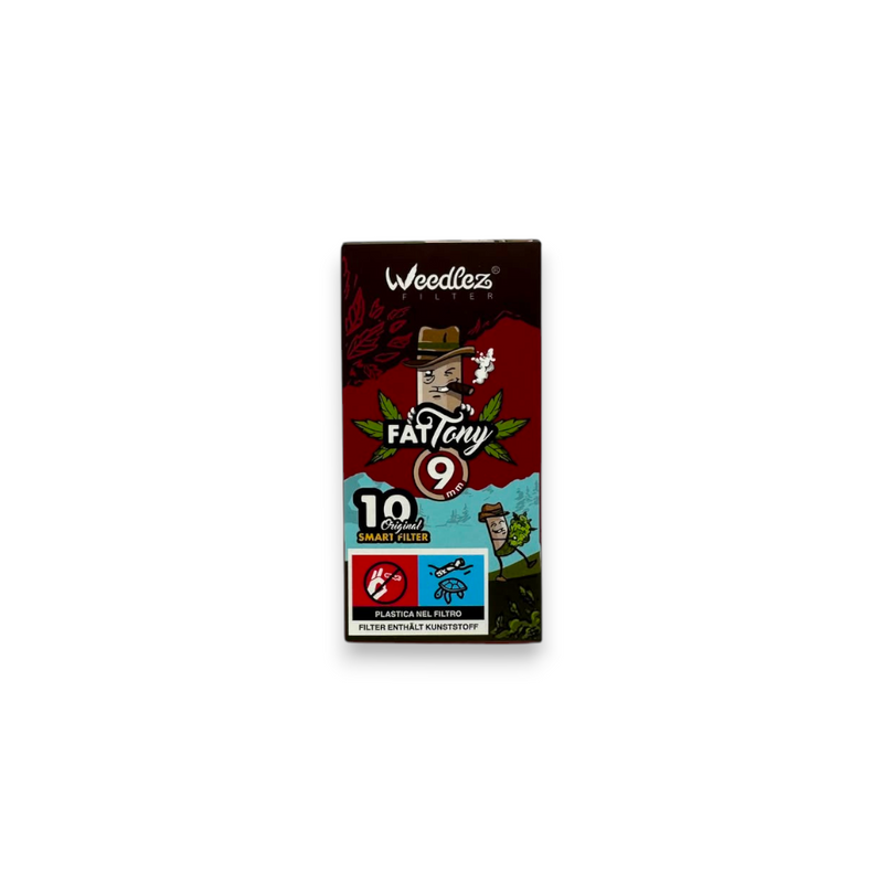 Weedlez Fat Tony 9 mm Aktivkohlefilter 10 Stück