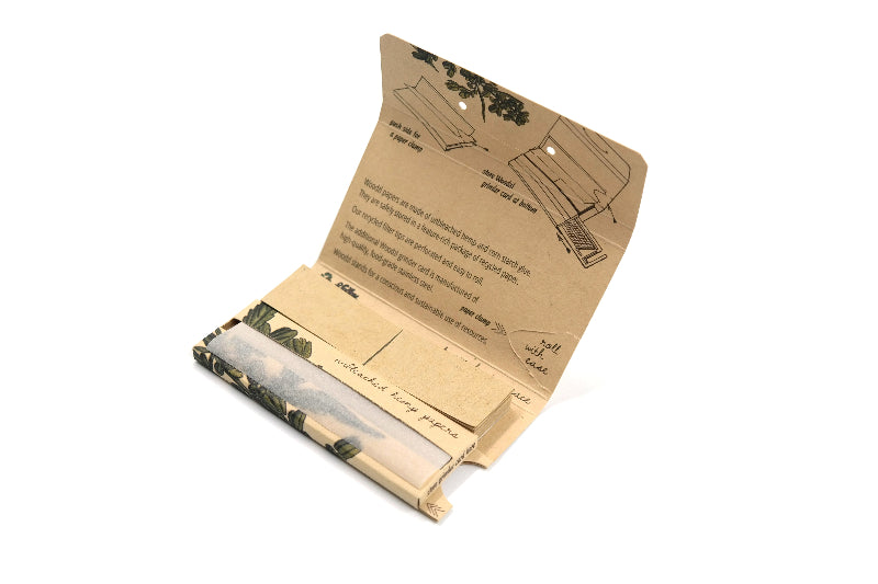 Woodzl 1 1/4 Queen Size Papers – Hanf-Papers mit Tips & Paperclamp