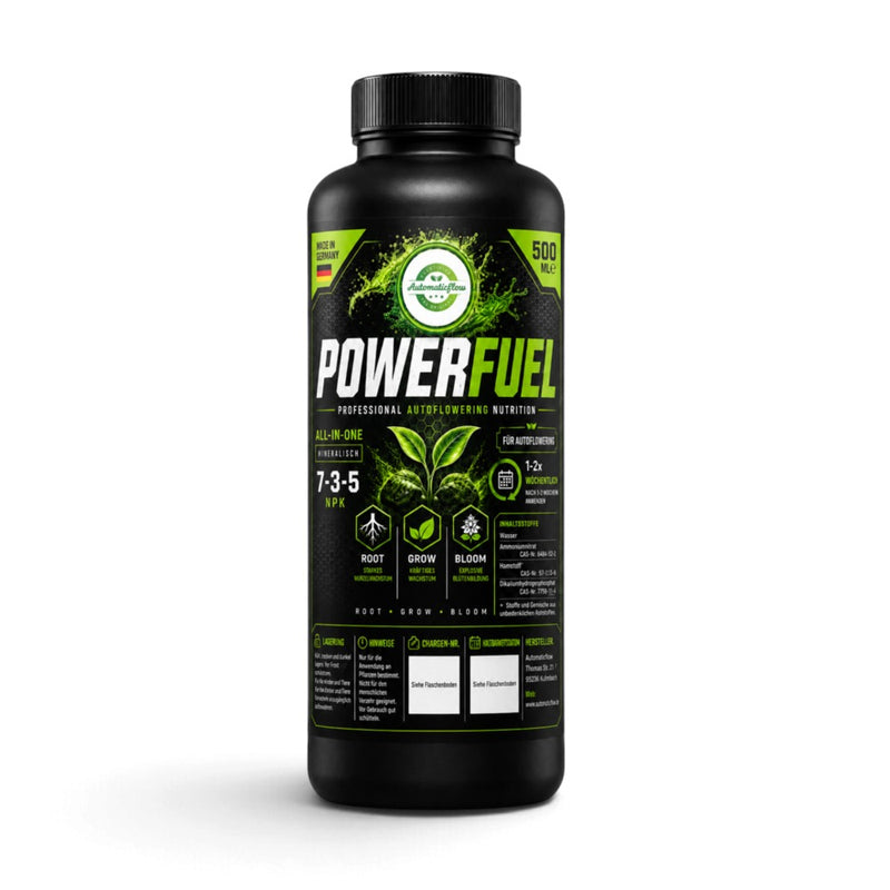 Automaticflow POWERFUEL Flüssigdünger NPK 7-3-5 in der 500-ml-Flasche