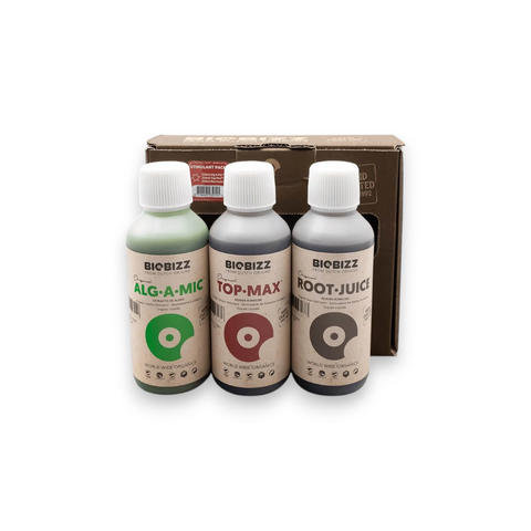 BioBizz Try-Pack Stimulant mit Alg·A·Mic, Top·Max und Root·Juice für den biologischen Pflanzenanbau