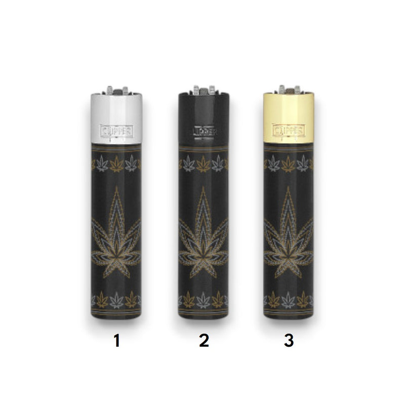 Clipper - Metal - Leaves Silhouette - Lasergraviert