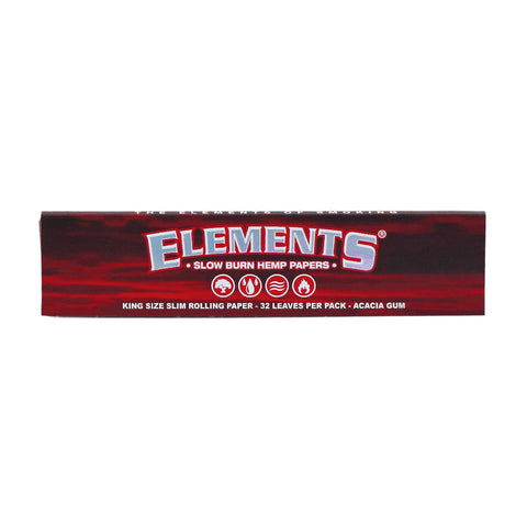 Elements Red - King Size Slim Papers