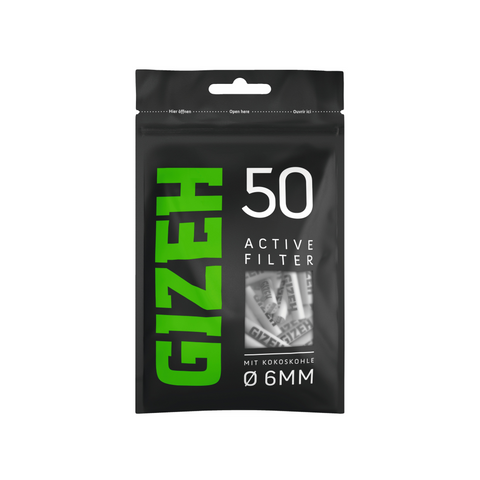 Gizeh BLACK Aktivkohlefilter - 6mm - 50 Stück