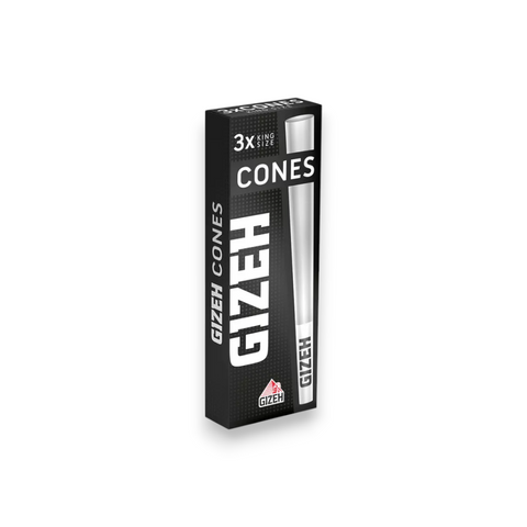 GIZEH Black King Size Cones mit 3 vorgedrehten Papercones und integriertem Papierfilter